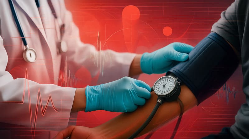 Illustration d’un cœur en hypertension